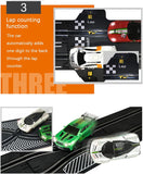 Electric Race Car Track Set Met Licht Racing Tracks Toy-Electric with 2 Hand Controllers 2 Race Cars Gift Flexible Toys