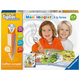 Ravensburger 4005556000357 Coffret complet Lecteur interactif + Livre à la Ferme tiptoi complete set met interactieve lezer + boek mijn imagier op de boerderij