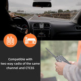 Retevis RA25 Mobiele Transceiver, Dual-Band Dubbele Monitor, 500 Kanalen, FM-Radio, 5-Tonen / 2-Tonen/DTMF, 1,44-Inch TFT-Scherm, Mini Mobiele Radio, Noodgeval, Redden (1 Stuks, Zwart)