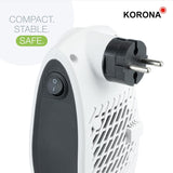 Korona 60010 Stopcontact verwarming met vorstbewakingsfunctie, 600 watt, digitaal display, instelbare temperatuur, ideaal voor snelle, nauwkeurige warmte in ruimtes van 10-20 m²