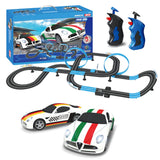 Electric Race Car Track Set Racing Tracks Toy-Electric Gift Flexible Toys with 2 Hand Controllers 2 Race Cars 2 Ferris Wheel (360 Degree Rotation)