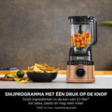 Ninja 2-in-1 Detect Power Blender Pro & Single Serve, 1200W-Blender met 2L-Kan (1900 ml Max Vloeistofcapaciteit) & Beker, Blend Smoothies, Hak Groenten & Mix IJsdrankjes, Zwart/Koper, TB301EUCP