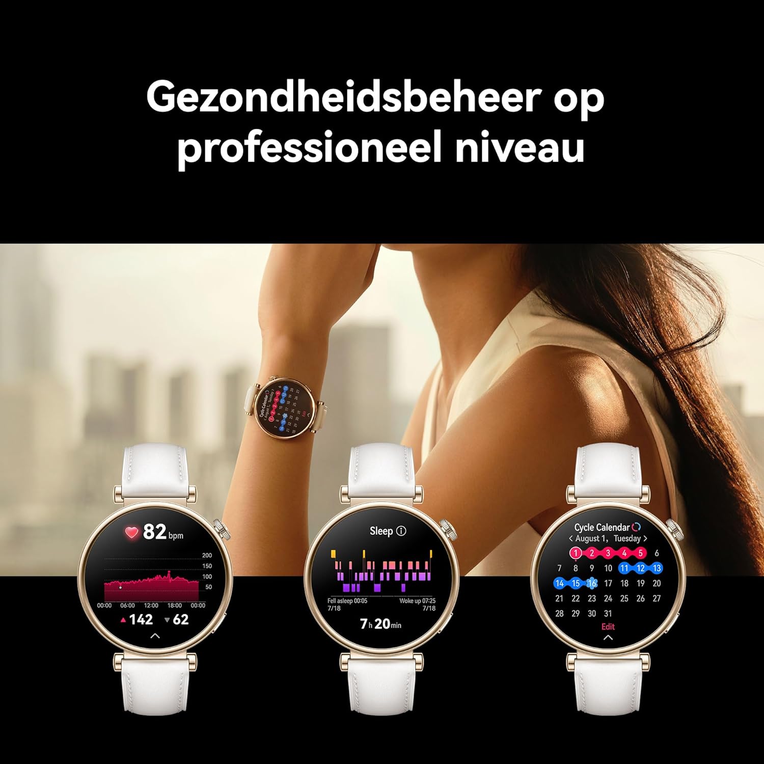 HUAWEI Watch GT 4 46mm Smartwatch, 14 dagen maximale gebruiksduur batterij, Compatibel met Android- en iOS-apparaten, Gezondheidsmanagement, SPo2, Mode Smartwatch, Nederlandse versie, Black