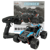 Maximum RC Monster Truck - 4WD Thunder Car 36 km/h op afstand bestuurbare auto - reserveonderdelen (1x Monster Truck/Thunder Car blauw)