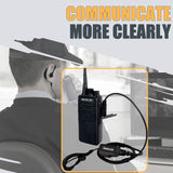 Retevis RT1 Walkie Talkie Long Range, 10km Lange Afstandsradio met Headset, Draagbare Radio met 3000mAh 1750Hz, Professionele Walky Talky voor Beveiliging, Bouwplaats (Zwart, 2 Stuks)