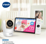 Vtech VM919 HD babymonitor – video-babyfoon met groothoekcamera – 360° panoramazicht, HD-video, helder geluid, 7 inch lcd-kleurenscherm met nachtzichtfunctie, intercomfunctie, liedjes enz.