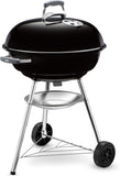 Weber Compact Kettle Houtskoolbarbecue 57 Centimeter | Barbecue Met Deksel | Standaard En Wielen| Vrijstaande Outdoor Oven, Smoker & Kookplaat - Zwart (1321004)