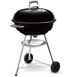 Weber Compact Kettle Houtskoolbarbecue 57 Centimeter | Barbecue Met Deksel | Standaard En Wielen| Vrijstaande Outdoor Oven, Smoker & Kookplaat - Zwart (1321004)