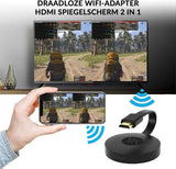 Google Chromecast Wireless Adapter - Miracast HDMI 1080p voor naadloze streaming van apparaten naar de tv met Full HD-kwaliteit - Eenvoudige installatie, bereik tot 10 m.