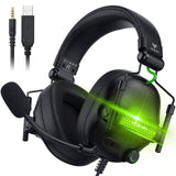 WESEARY Gaming over-ear hoofdtelefoon, PS5-hoofdtelefoon, stereo-gaming-hoofdtelefoon met microfoon voor PS4/PS5/PC/Xbox One/Switch, hoofdtelefoon met geheugenschuimvulling, ruisonderdrukking, 3,5 mm