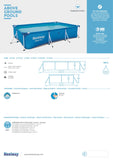 Bestway - Steel Pro Above Pool - 300 x 201 x 66 CM - PVC and Steel - Rectangular - 3300 L