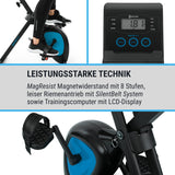 Capital Sports Azura Air Bike Hometrainer - Fiets Ergometer met Trainingscomputer, Opvouwbare Hometrainer met 8 Kg Vliegwielmassa, 8-Staps Instelbare Weerstand, Zwart/groen