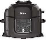 NINJA Foodi OP300UK, Multi-Cooker, 7-in-1, elektrische snelkookpan en heteluchtfriteuse,6 l, grijs en Zwart