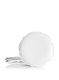 Alessi Dressed dessertborden 4 stuks porselein wit