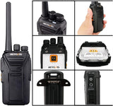 Retevis RT27 Professionele Walkie Talkie Portofoons PMR Vergunningsvrije 16 Kanalen CTCSS/DCS VOX Scan Monitor Noodoproep Walkie Talkie met USB-laadstation (10 Stuks, Zwart)