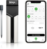 Ninja ProChef Draadloze vleesthermometer sonde voor binnen en buiten koken, grillen en frituren in de lucht, met 50 m Bluetooth-bereik en batterijduur van 30 uur, app-aangesloten, hittebestendig,