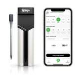 Ninja ProChef Draadloze vleesthermometer sonde voor binnen en buiten koken, grillen en frituren in de lucht, met 50 m Bluetooth-bereik en batterijduur van 30 uur, app-aangesloten, hittebestendig,