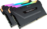 Corsair CMW16GX4M2C3200C16 Vengeance RGB PRO 16GB DDR4 3200MHz C16 XMP 2.0 Enthousiast RGB LED-Verlichting Geheugenset, Zwart, (2x8GB),Wit