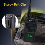 Retevis RT86 Walkie Talkie, Portofoon Professionele Groot Bereik, 2600mAh, Scherm, Noodalarm, Krachtige Oplaadbare Walkietalkie voor Volwassenen, Industrie (Zwart, 2 Stuks)