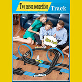 Electric Race Car Track Set Racing Tracks Toy-Electric Gift Flexible Toys with 2 Hand Controllers 2 Race Cars 2 Ferris Wheel (360 Degree Rotation)