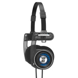 Koss Porta Pro Utility On-Ear hoofdtelefoon, afneembaar verwisselbaar snoersysteem, inklapbaar ontwerp, Stealth Grey