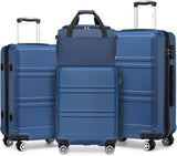 Kono Kofferset van 4 stuks handbagage/medium/grote koffer harde schaal lichtgewicht trolley met TSA-slot reisbagage met Ryanair handcabinetas