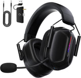 2,4 GHz draadloze headset voor Xbox Series X|S, draadloze hoofdtelefoon voor Xbox One, PC, PS5, PS4, Switch, verwijderbare ruisonderdrukkende microfoon, 3D-surround sound, 60 uur batterijduur, RGB