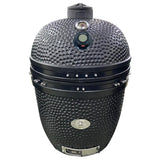 YNNI 27.5" Mat Zwart XXL Chip Feeder Kamado Bundel Oven BBQ Grill Extra Inc Trolley TQTT27MB
