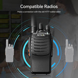 Retevis H777 Walkie Talkie, PMR446 Licentievrije Oplaadbare Tweerichtingsradio met LED-zaklamp, 16 kanalen CTCSS/DCS, VOX-scan, Walkie Talkies Handheld voor School, Fabriek (Zwart, 20 Stuks)