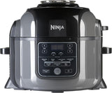 Ninja Foodi Multicooker, 7-in-1, 6L, 7 Kookfuncties, Snelkoken, Airfryen, Slow Cooking, Grillen en Meer, Geborsteld Staal & Zwart, OP300EU