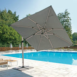 Greenwood Wooden Look E5048 parasol, 3 x 3 cm, kantelbaar, met aluminium handvat