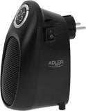 Adler Mini-verwarming met standaard, bijna overal te plaatsen, 12-uurs timer, 400 W, groot digitaal display [zwart/weisse]