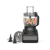 Ninja Foodprocessor met 4 Automatische Programma's, Hakken, Pureren, Snijden, Mixen en 3 Handmatige Snelheden, 2,1L Kom, Hak-, Snij- & Deegmessen, Vaatwasserbestendige Onderdelen, 850W, Zwart, BN650EU