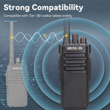 Retevis RT29D Digitale Walkie-Talkie, IP67 Waterdichte Tweewegradio met 6-Weg Oplader, DMR, 128 Kanalen, 3200 mAh, Lange Afstand Walkie-Talkies voor Hotel,Logistiek, Beveiliging (6 Stuks, Zwart)