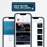 Arlo Ultra 2 draadloze WiFi-beveiligingscamera voor buiten, 4K UHD, 180˚ kleurennachtzicht, sirene, bewegingsdetectie, 2-weg-audio, Smart Hub inbegrepen, incl. proefp. Arlo Secure, 2 cam-kit, zwart