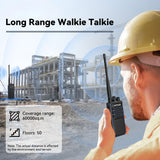 Retevis RT86A Lange Afstand Walkie Talkie, Professionele Tweewegradio Voor Volwassenen, 2500 mAh, Krachtige Draagbare Groepsoproep Radio, Bouw, Logistiek en Transport (zwart, 4 stuks)