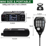 Retevis RT95 Mini Dubbele Band Mobiele Radio 25W 200 Kanalen Amateur Radio DTMF 5Tone Walkie Talkie Car Transceiver met Programmeerkabel (Zwart)