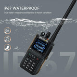 Retevis C1 Walkie talkies Lange Afstand, Professionele Portofoon IP67 Waterdichte 1800mAh Groepsoproep Ruisonderdrukking VOX, Dual Band Walkie Talkie voor Volwassenen Bosredding (Zwart, 2 Stuks)