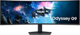 Samsung PC-monitor Odyssey G9 49 inch 240 Hz, 1 ms, 1000R gebogen VA-paneel, DWQHD-resolutie: 5120 x 1440, 2500:1, AMD FreeSync Premium Pro, Auto Source Switch +, verstelbare standaard, DisplayPort,