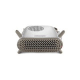 De'Longhi Capsule Fit HFS70B20.WH geluidsarme ventilatorkachel verticale en horizontale positionering elektrische kachel met veiligheidsthermostaat 3 ventilatorsnelheden 2000 W Wit /Beige