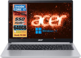 Acer Slim SSD-notebook, Intel i7 11Gen 4 Core 4,7 GHz, 12 GB RAM, 640 GB SSD, 15,6 FullHD Display, NVIDIA Geforce MX450, aluminium hoes, Wi-Fi 6, HDMI, Win 11, direct klaar voor gebruik, Gar. Ita