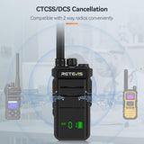 Retevis RB626H Professionele Walkie Talkie, Lange Afstand Portofoons met Scherm, 2000 mAh USB C Oplaadbare Walkie Talkies, Zaklamp, Robuust Apparaat voor Logistiek Veiligheid (Zwart, 10 Stuks)