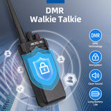 Retevis RT29D DMR Digitale Walkie Talkie, Waterdicht IP67, Goede Codering, 3200mAh, Walkie Talkies voor Hotel, Logistiek, Beveiliging (Zwart, 2 Stuks)