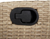 ZEYUAN 9-delige tuinmeubelset met beige kussens, polyrotan-mix, outdoor lunchset, tuindinerset, eettafelset op terras - 3212286