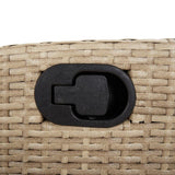 ZEYUAN 9-delige tuinmeubelset met beige kussens, polyrotan-mix, outdoor lunchset, tuindinerset, eettafelset op terras - 3212286