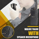 Retevis NR630 Walkie Talkies Lange Afstand, IP67 Waterdichte Tweewegradio, Groepsoproep, USB-oplader, 2800mAh Oplaadbare Walkie Talkie met Schoudermicrofoon voor Bouwplaats (Zwart, 5-Pack)