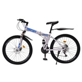 Ethedeal 26 inch opvouwbare mountainbike, opvouwbare bike-gids, premium mountainbik - schijfremmen - 21 versnellingen MTB fiets schijfrem cycling - vouwfiets met dubbel schokdempingsframe