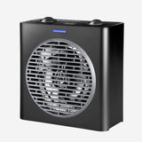 Black + Decker Compacte ventilatorkachel, 2000 W, regelbaar vermogen en thermostaat, 2 modi en ventilatorfunctie, anti-kantel- en oververhittingsbeveiligingssysteem. Mat zwart en grijs.