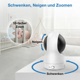 Vtech RM7764HD babyfoon met camera, 1080p, wifi, externe toegang, 7 inch video babymonitor, 360° zwenk- en kantelbaar, babyfoon met camera, HD nachtzicht, 2-weg talktemperatuursensor, iOS en Android