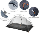 Naturehike Ultralichte tent voor 1 persoon, waterdicht, voor rugzakreizen, kamperen, fietsen, wandelen